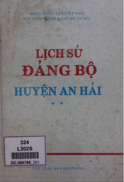 LỊCH SỬ ĐẢNG BỘ HUYỆN AN HẢI 1955 - 1995 (BẢN GỐC)
